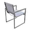 Armen Living Bistro Outdoor Patio Dining Chair in Gray Powder Coated Finish, PK2 LCBICHGR - alternate 2